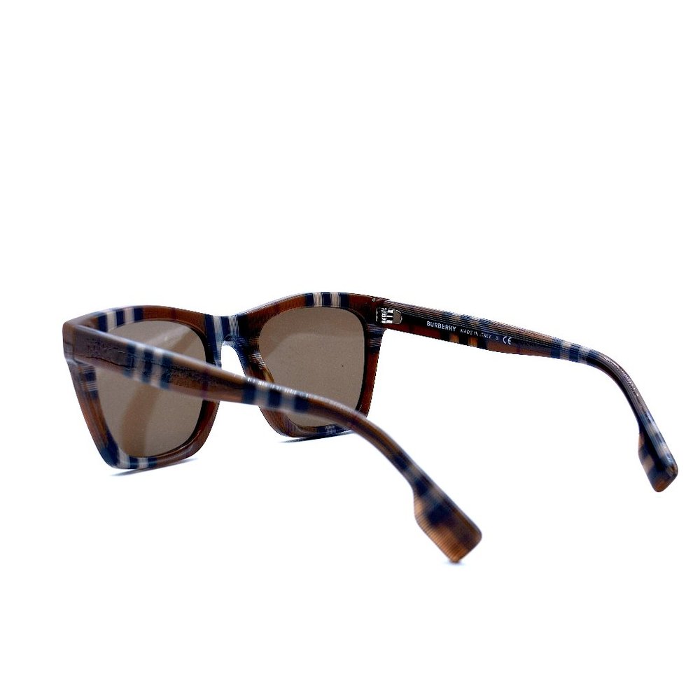NEW BURBERRY BE4348 396673 COOPER BROWN CHECK AUTHENTIC SUNGLASSES 52-21 - Picture 6 of 8